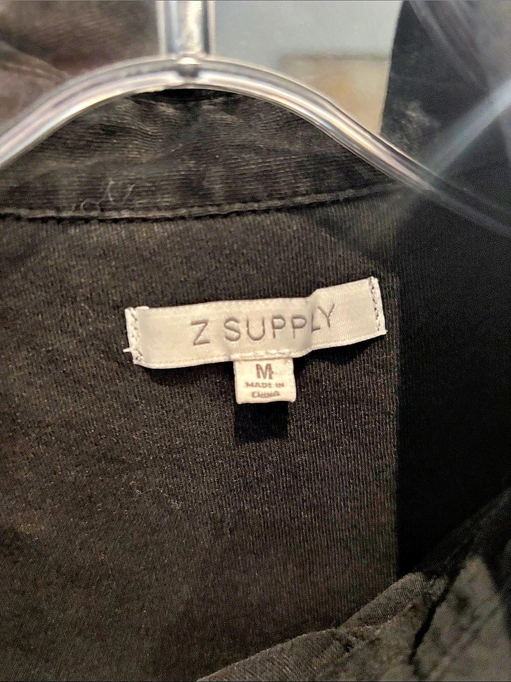 Z SUPPLY Black Snap-Front Shirt Size Medium